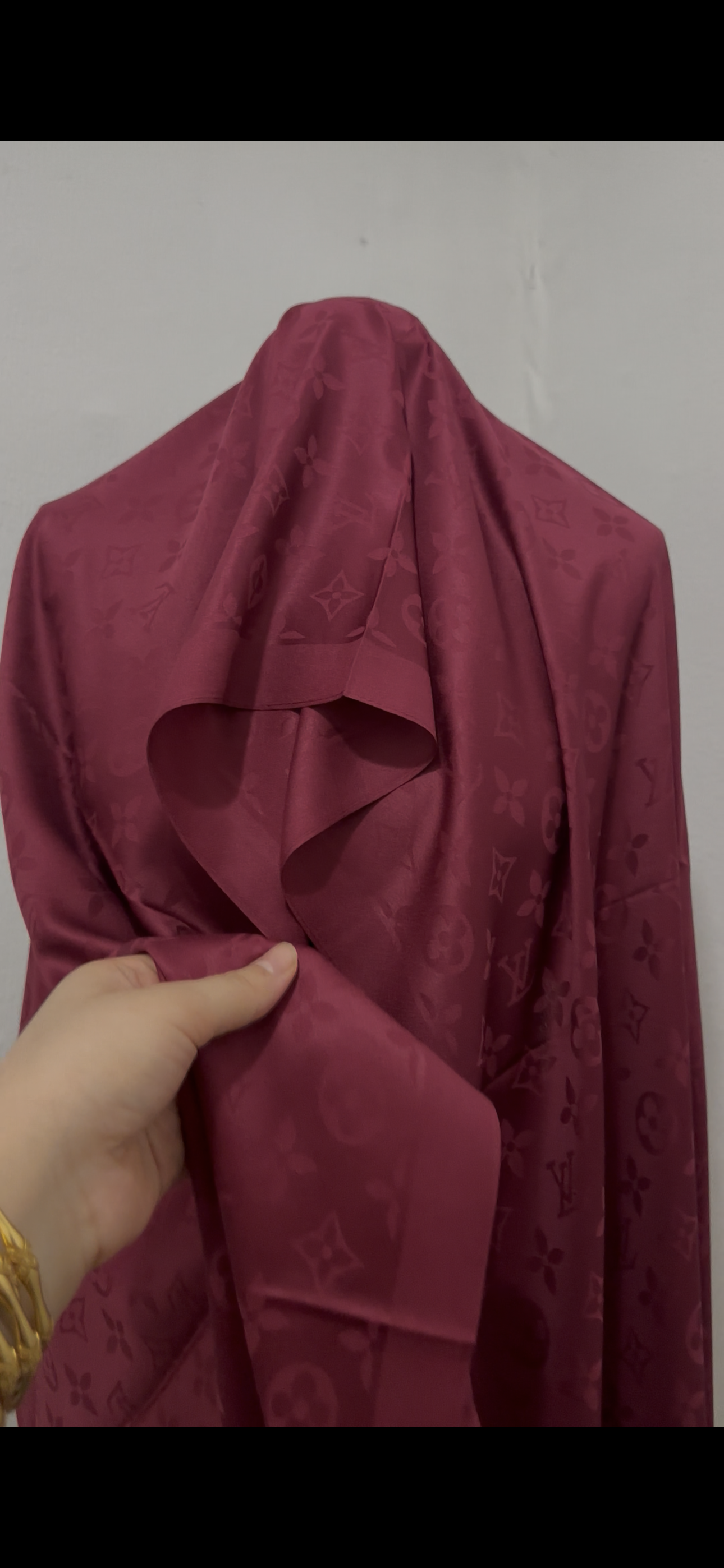 Luxury Designer Style Hijab Scarf – Premium Silk Square Headscarf for Women