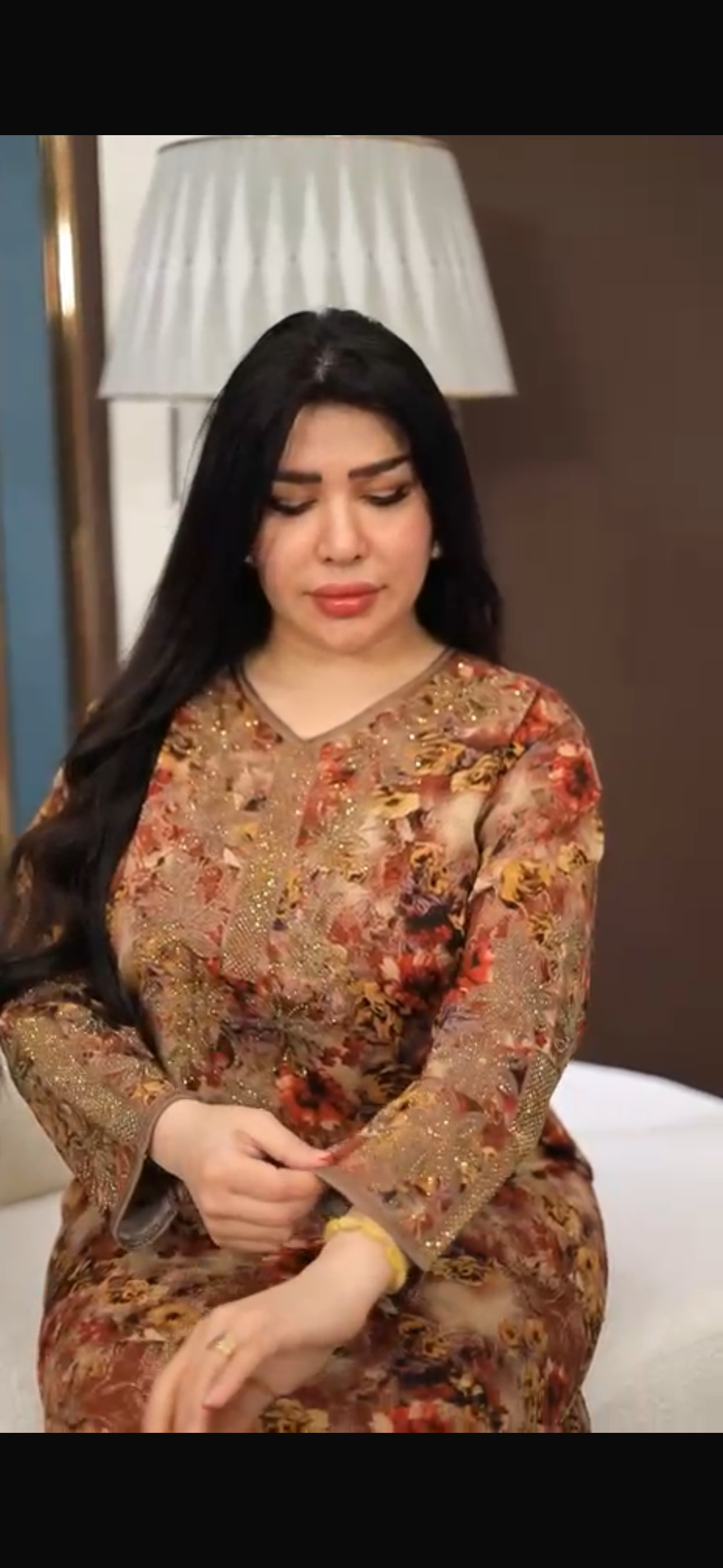 Women’s Floral Jalabiya Maxi Dress (Maksi) | Modest Middle Eastern Kaftan Dress