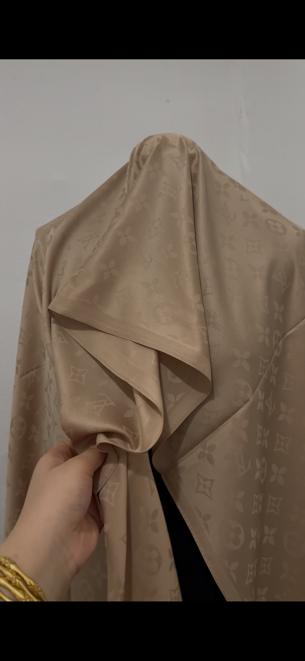 Luxury Designer Style Hijab Scarf – Premium Silk Square Headscarf for Women