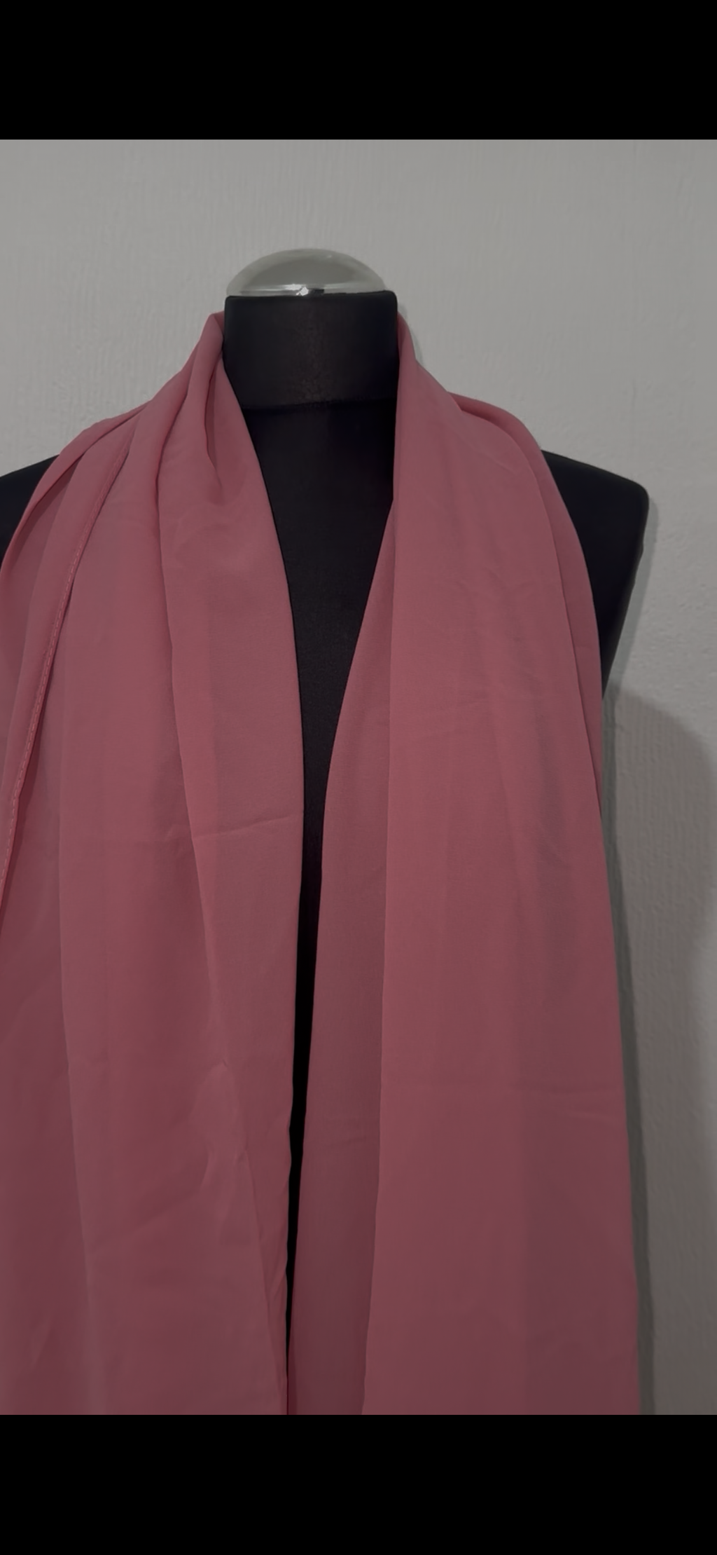 Crepe Hijab Scarf – Lightweight Soft Wrap – Solid Colour Shawl
