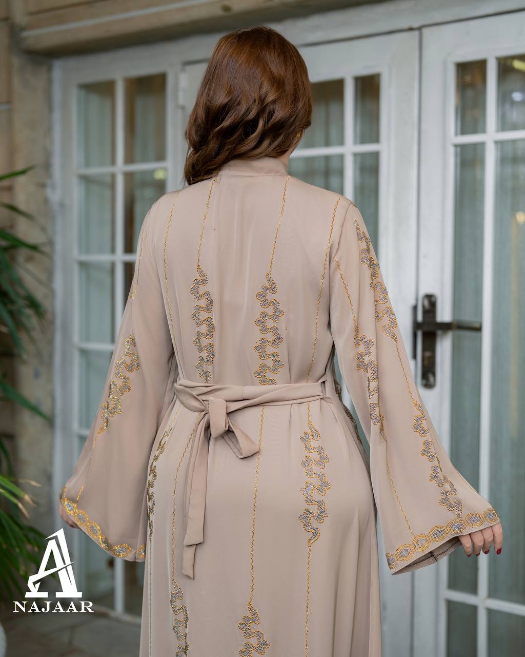 Embroidered Abaya Set | Turkish Modest Dress, Pajama Pants & Scarf