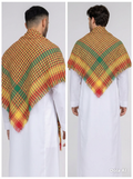 Premium Multi-Tone Heritage Keffiyeh – Limited Edition Traditional  Green, Red & Gold Patterned Keffiyeh