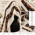 Luxury Two-Tone Crystal Hijab Scarf Elegant Sparkle Edge Occasion  Everyday Shawl