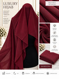 Women’s Chiffon Hijab Scarf Lightweight Soft Plain Headscarf everyday Modest Muslim Shawl