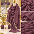 Plain Hijab Scarf Soft Lightweight Everyday Headscarf Elegant Muslim Women’s Hijab