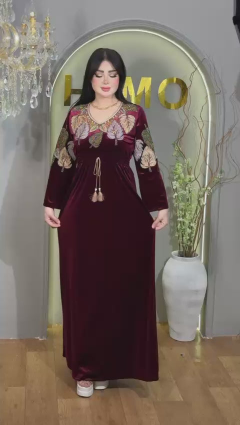 Women’s  Jalabiya Maxi Dress (Maksi) | Middle Eastern Modest Dress | Elegant Homewear & Occasion Wear